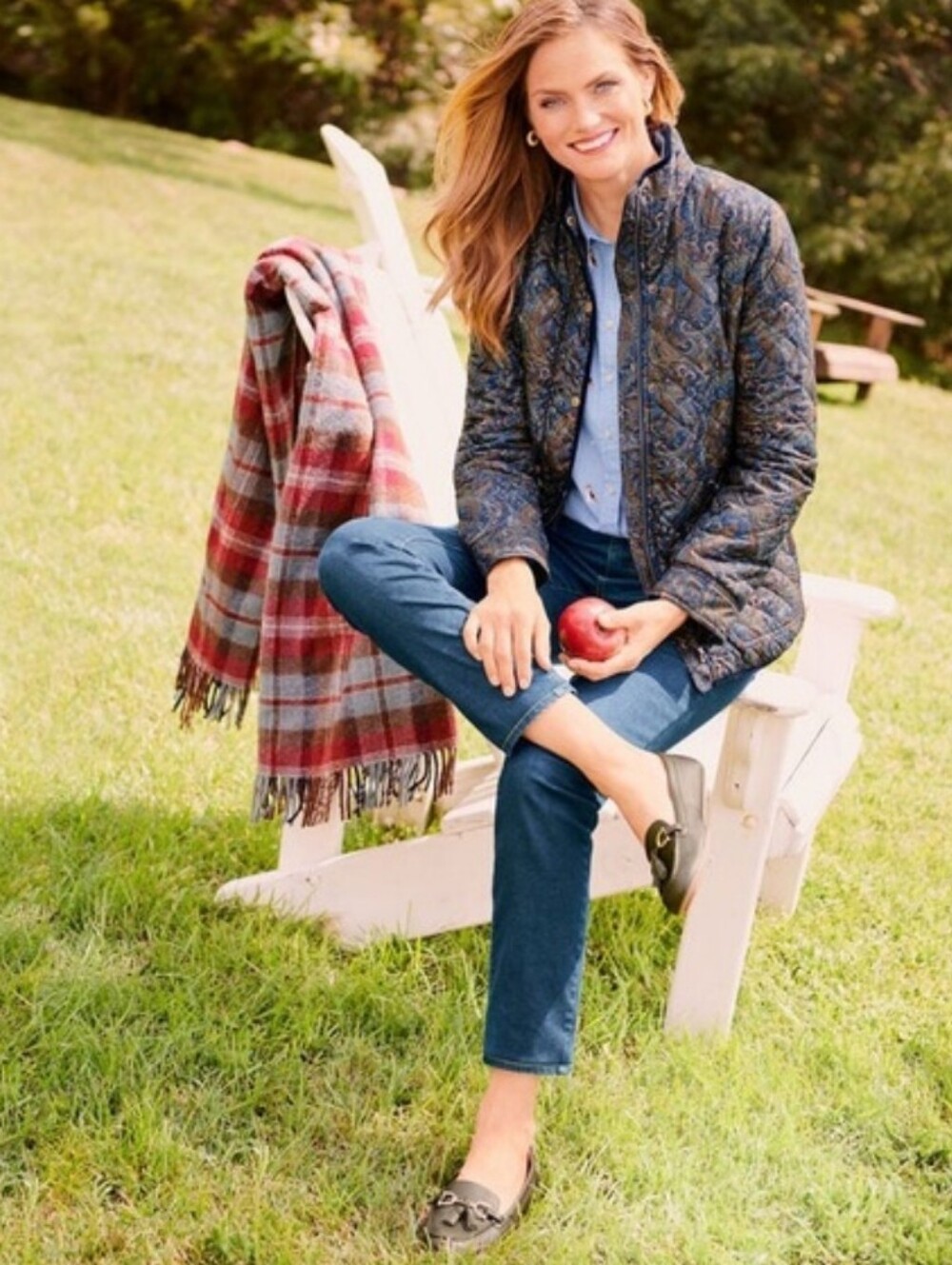 Talbots Paisley Quilted Jacket- Sz XS - Picture 2 of 14